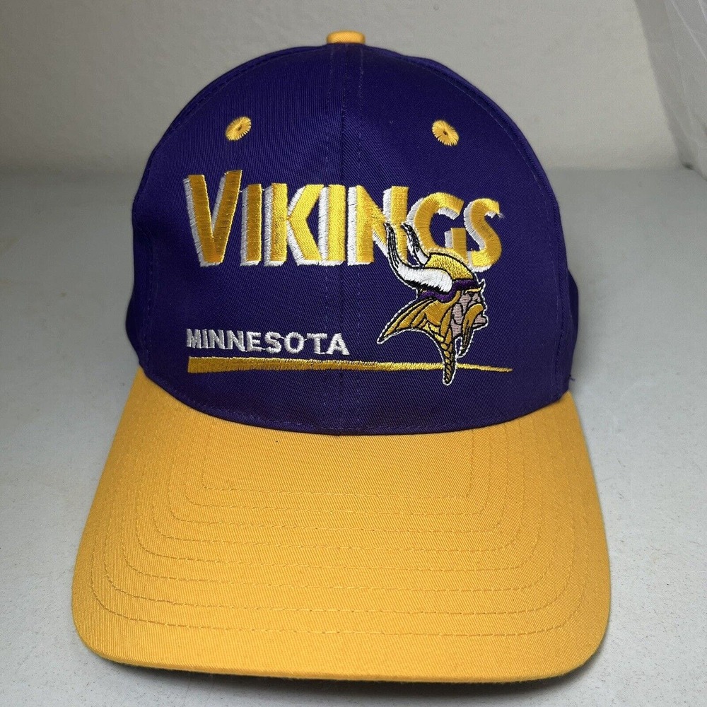 VINTAGE MINNESOTA VIKINGS TWINS ENTERPRISE 90'S SNAPBACK CAP HAT FOOTBALL NFL